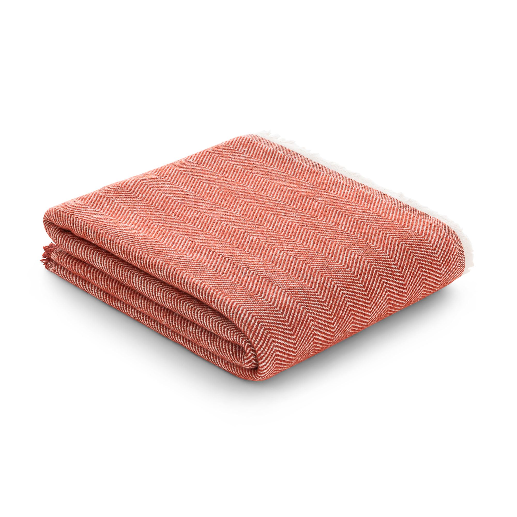 GAMUSI Manta Sofa algodón, Multiusos Sofa, Plaid para Cama, Cubre Cama (130x180 cm, Color Teja)