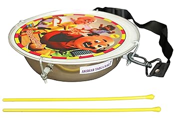 Akshar Tabla Mart STILL BABY TASA NAGARA DHOL With Belt Stick USE FOR 1 TO 5 YEAR KIDS