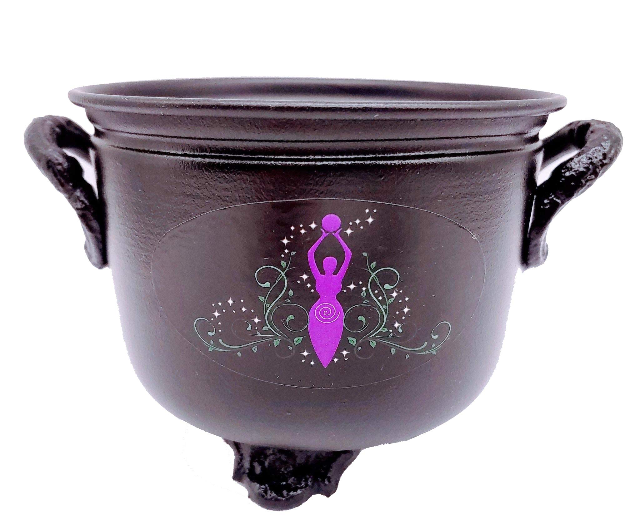 New Age SourceMetal Caudron w/Print Goddess,black