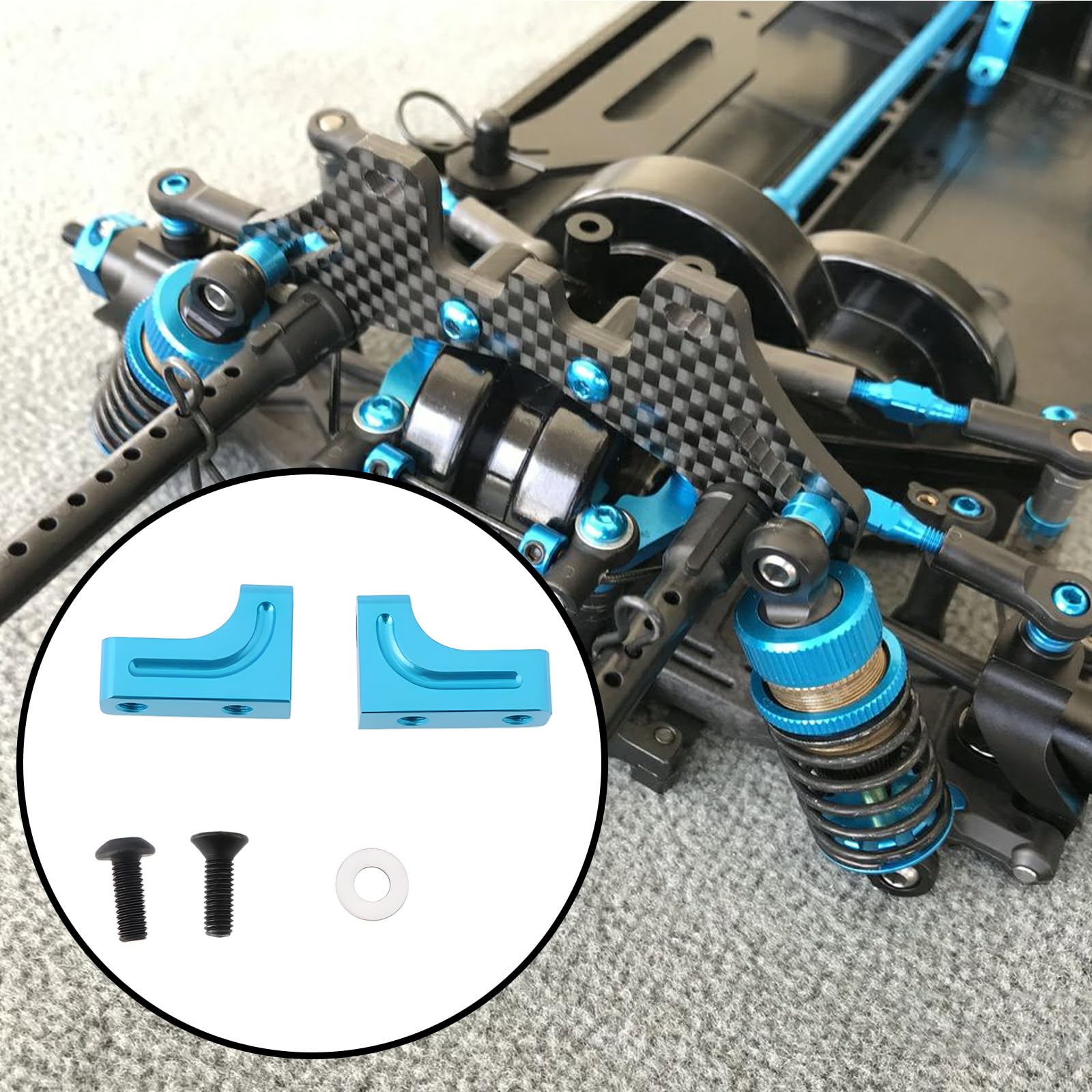 VGOL 2Sets Aluminum Servo Mount Compatible with Tamiyas TT02, XV01 and TB03 - Image 4
