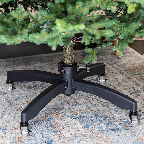 Miniatura 7 de Soporte universal para árbol de Navidad rodante: ajustable para adaptarse a árboles falsos de hasta 9 pies de alto | Tree Keeper