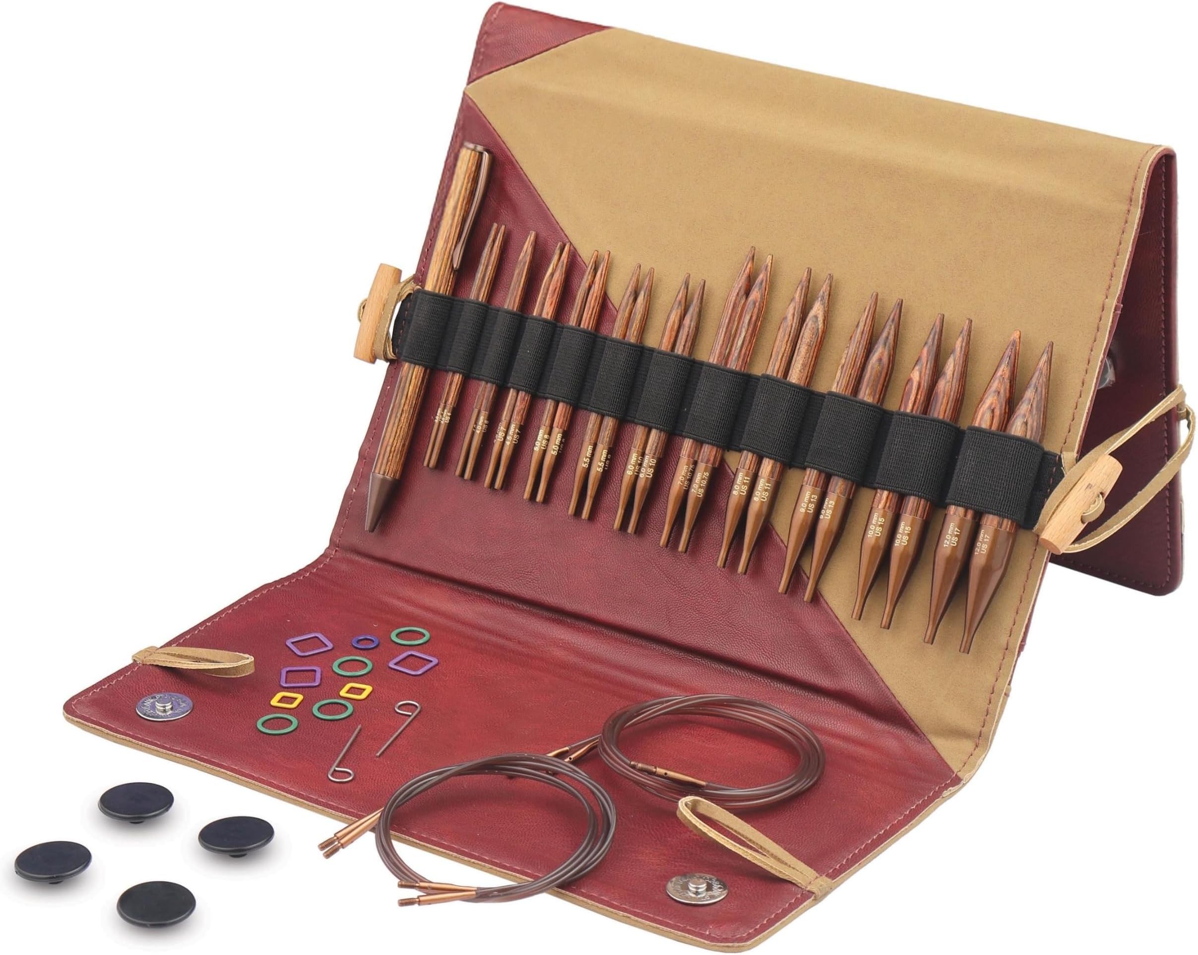 - KnitPro Ginger 4" (10cm) 11 Sizes Interchangeable Ring Needles Legal Set Knit Pro Ginger 31282 High Quality Knitting Craft