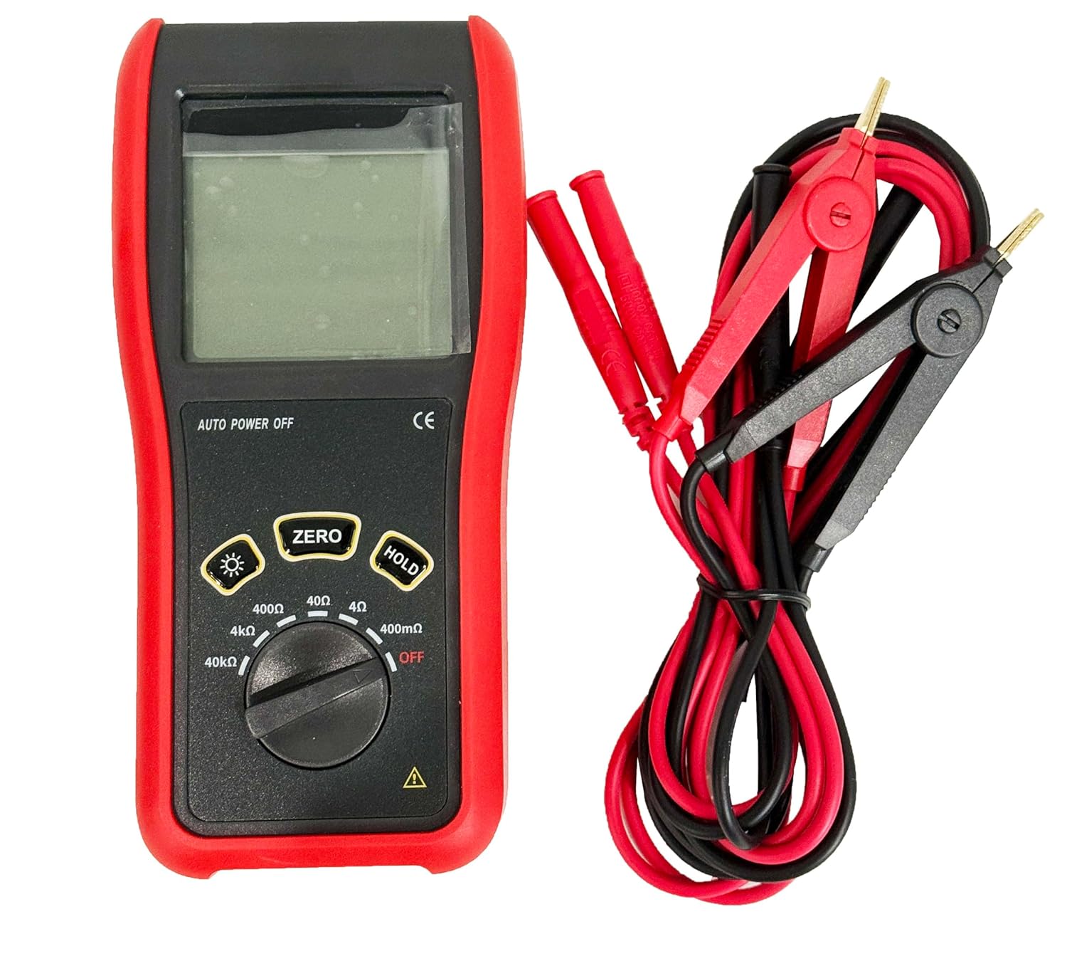 Digital Micro Ohm Meter Ohmmeter Equipotential Tester Milliohmmeter DC Low Resistance Tester 0.1mΩ~40.0kΩ for Measuring Low DC Resistance of Windings Coils,Motors and Transformers Line Resistance