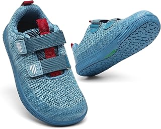 Saguaro Barfußschuhe Kinder Hallenschuhe - Klettverschluss & Breite Zehenbox & Zero-Drop-Sohle, Gr.25-36