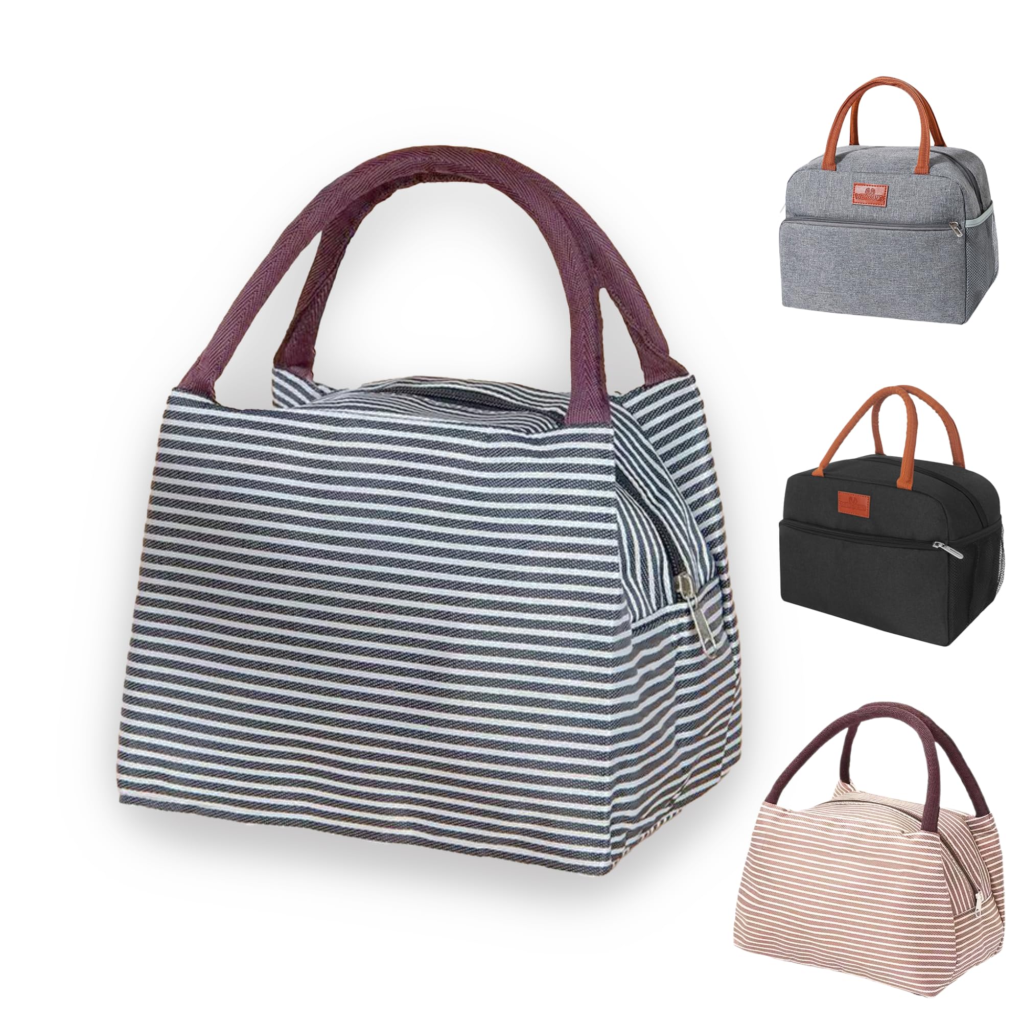 Insulated Lunch Box Bag for Women Men Leakproof Thermal Lunch Tote Bag for Work Adults Oxford Fabric with