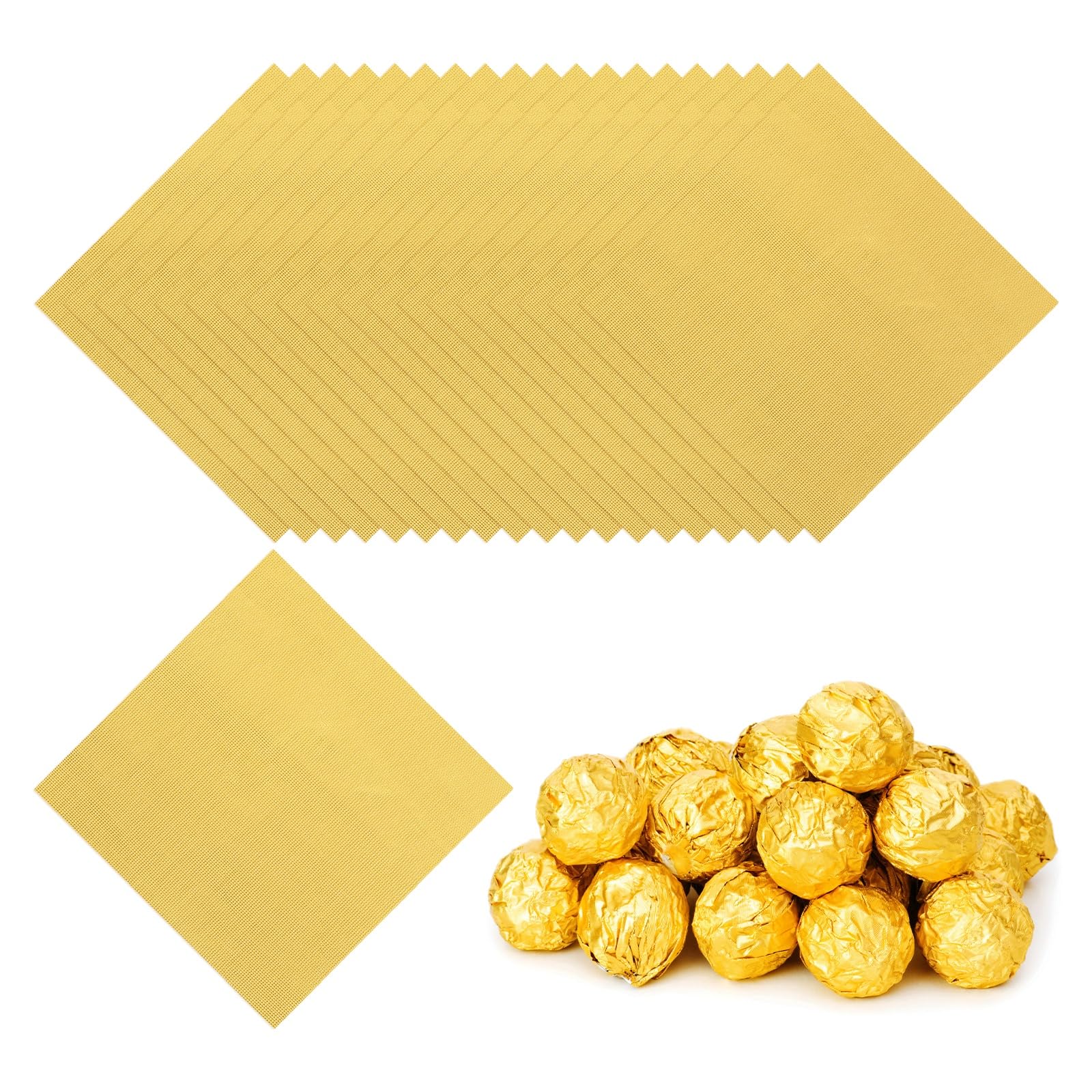 Feuille alu dorée pour emballage de chocolat et confiserie fine