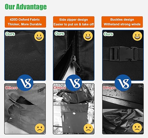 Miniatura 6 de WOMACO Funda para ahumador Pit Boss 457 Pro - Series, PBV4PS1, PBV5PW1, PBV4PS2, resistente al agua, vertical, de pellets para parrilla, parrilla