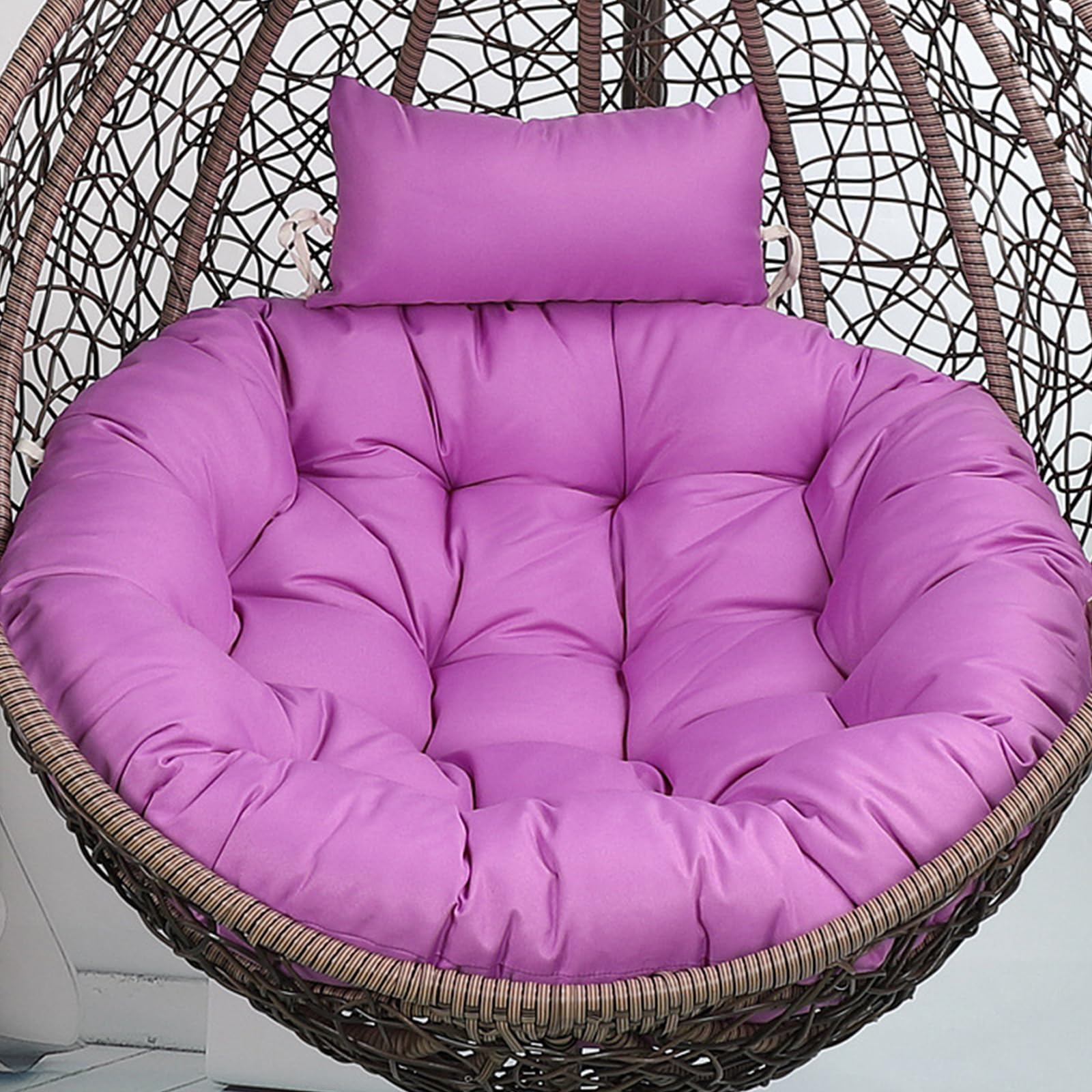 H,120cm,Cojín para Silla Colgante Cómodo Cojín para Silla Papasan Buena Resiliencia Papasan Cojín De Asiento Redondo Sillón De Papasan Cojín De Silla Mecedora Al Aire Libre