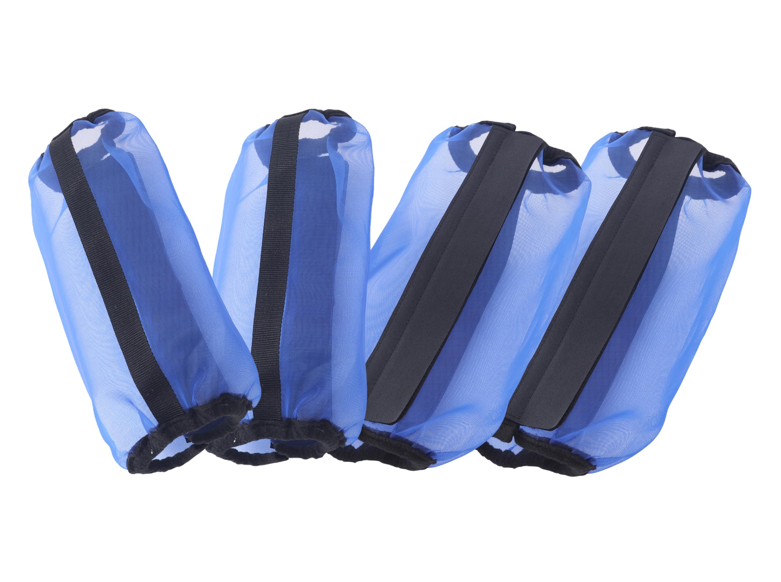 LEAFORESTLoose Fitting Horse Fly Boots Breathable Fine Mesh Leggings Protection Leg Wrap Cover for Reduce Stomping, Stress and Fatigue (Set of 4) (Royal Blue)