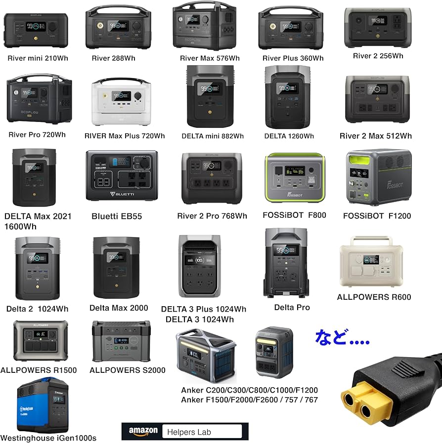 Amazon.co.jp: XT60 ポートを備えた12V車載充電器 EcoFlow DELTA RIVER