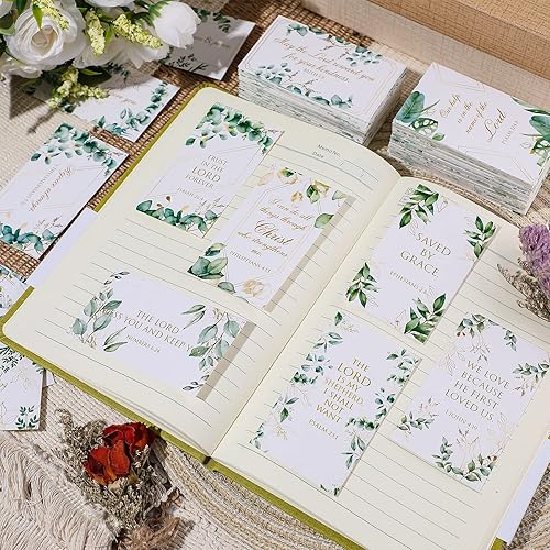 Miniatura 3 de 240 tarjetas de oración tarjetas de versículo de la Biblia tarjetas de afirmación para mujeres regalos cristianos tarjetas de eucalipto con