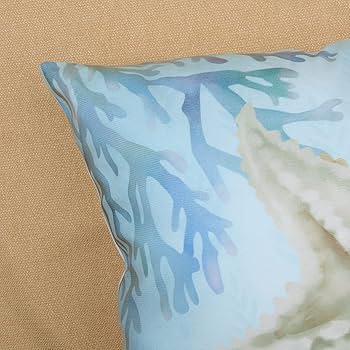 【1点のみ】海外ノベルティクッションカバー＆ストラップ Amazon.co.jp: Bonhause オーシャンビーチクッションカバー 18 x