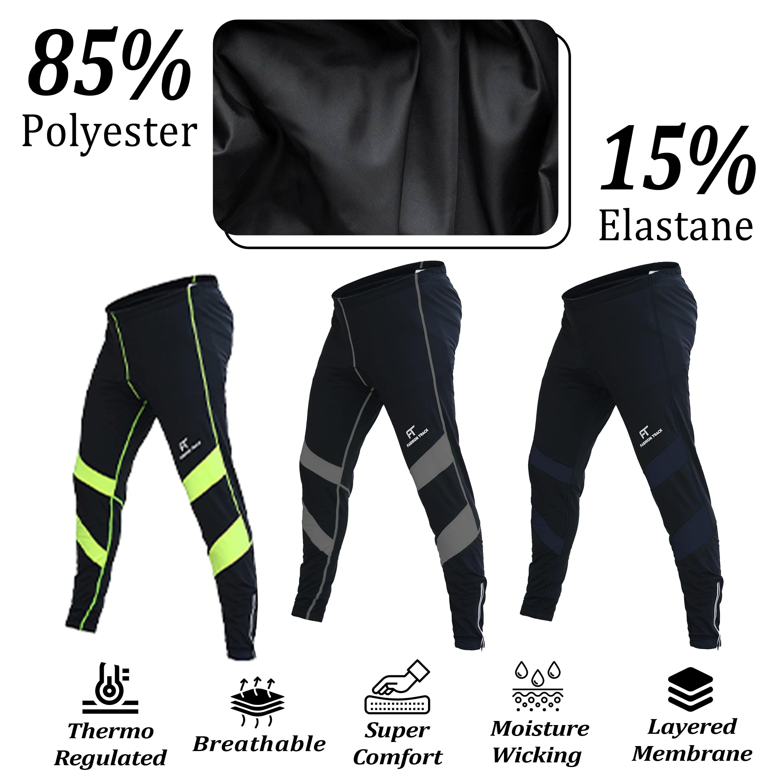Pantalon de cyclisme tendance pour homme - Coolmax rembourré - Fabriqué en matériau Roubaix très élastique et dense pour de longues promenades à vélo confortables - Disponible en 5 modèles accrocheurs