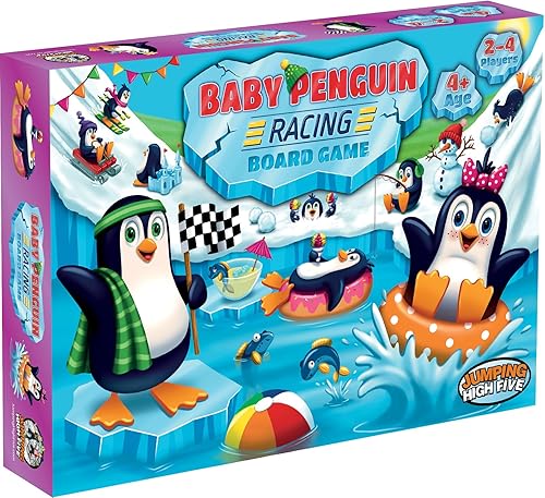 Baby Penguin - Juego de mesa de carreras para niños a partir de 4 años, divertido y rápido, desliza pingüinos por un iceberg resbaladizo, fácil de disponible en Yaxa Colombia