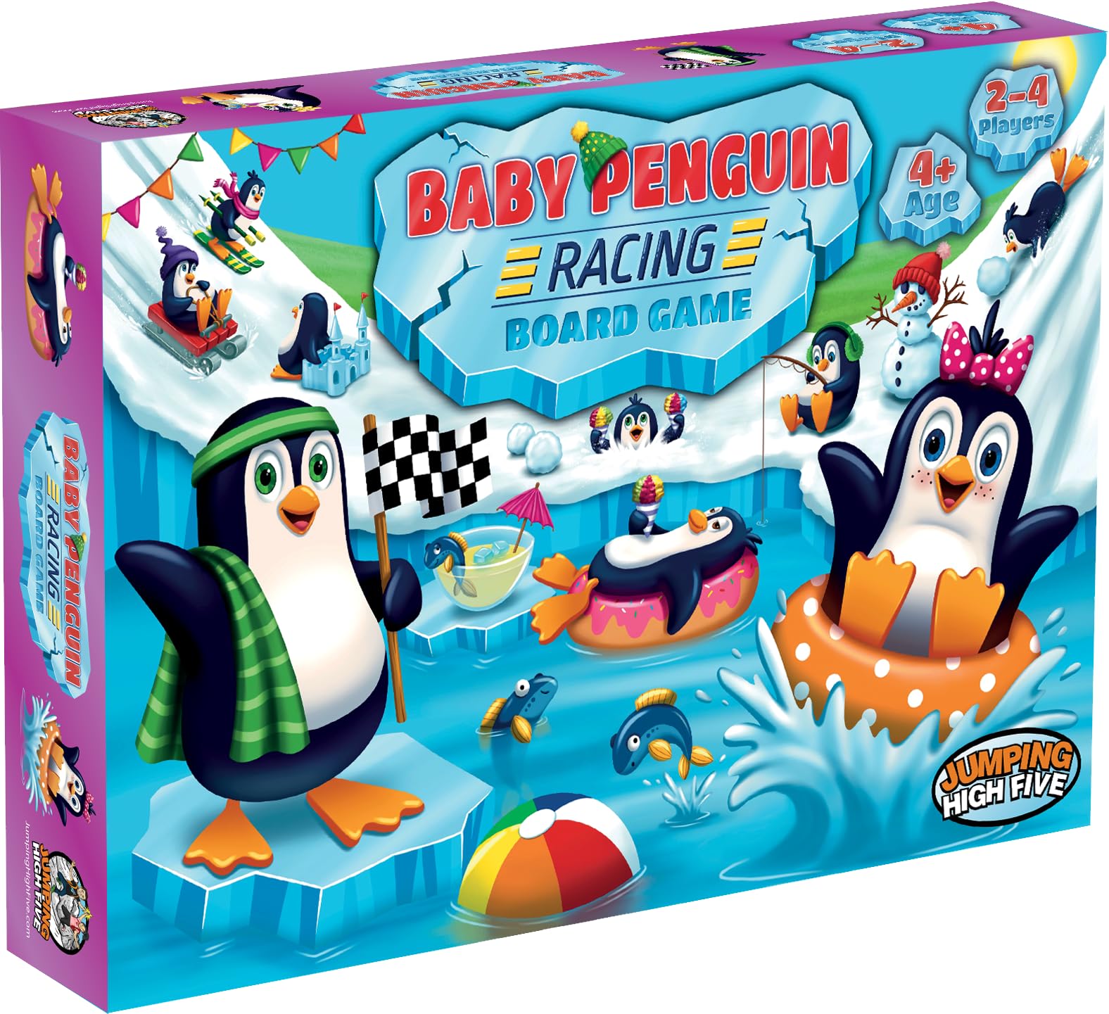 Baby Penguin Racing Board Game for Kids Ages 4+ – Fun and Fast – Slide Penguins Down A Slippery Iceberg – Easy to Learn, Great Gift for Boys & Girls – Fun Family Game