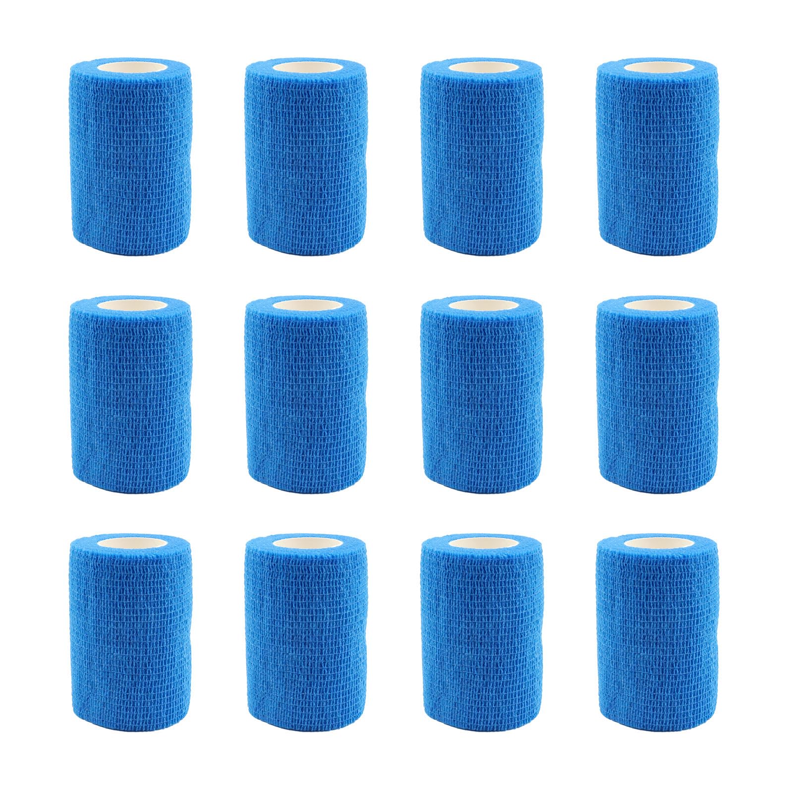 Wealsun Vet Wrap Self Adhesive Bandage Tape Pack of 12 (Blue)