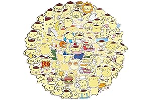 100 Pcs Cute Cool Yellow Dog Stickers