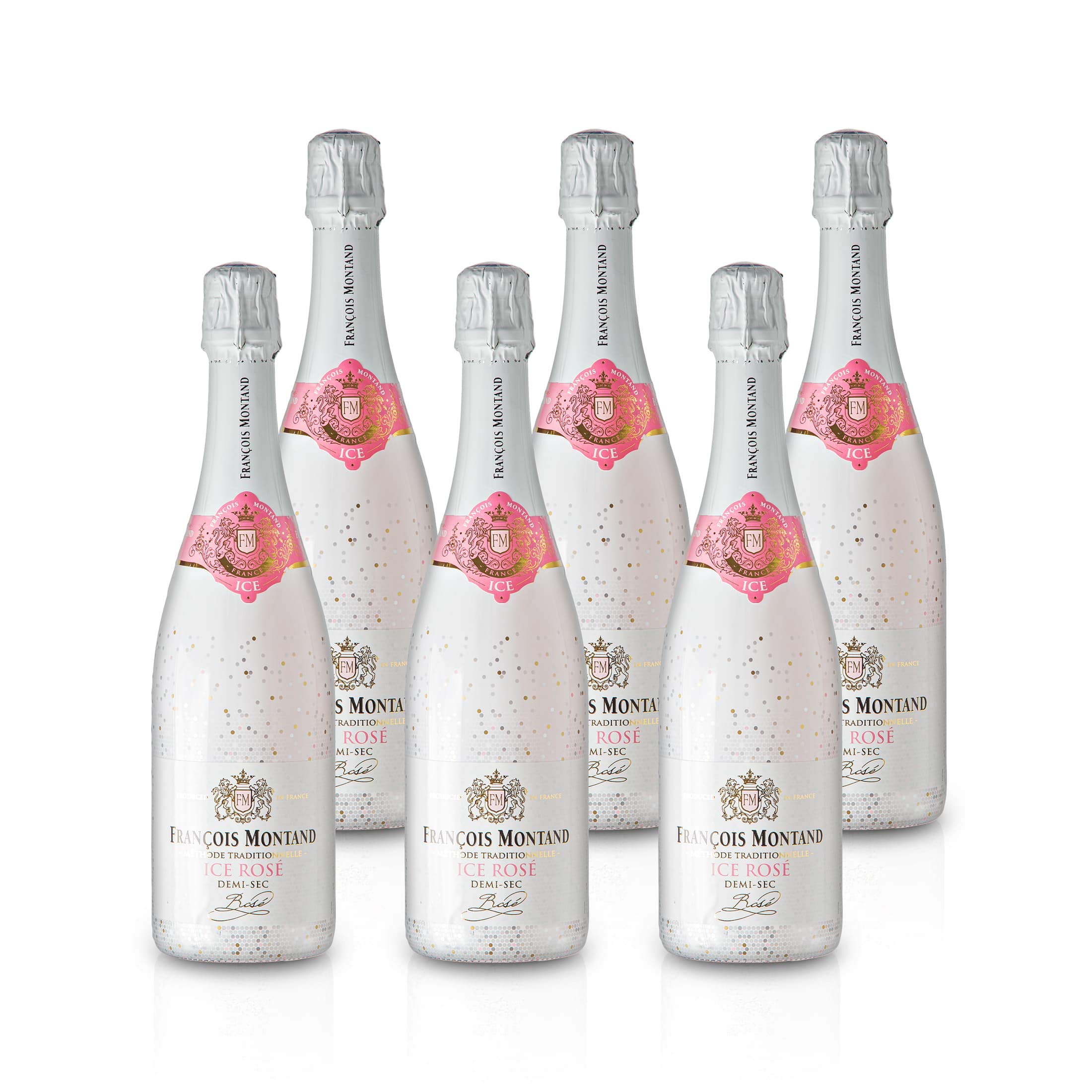 Sparkling Wine ICE Rosé - Traditional Method - ICE Rosé Demi-Sec - France (6 x 0.75 L)