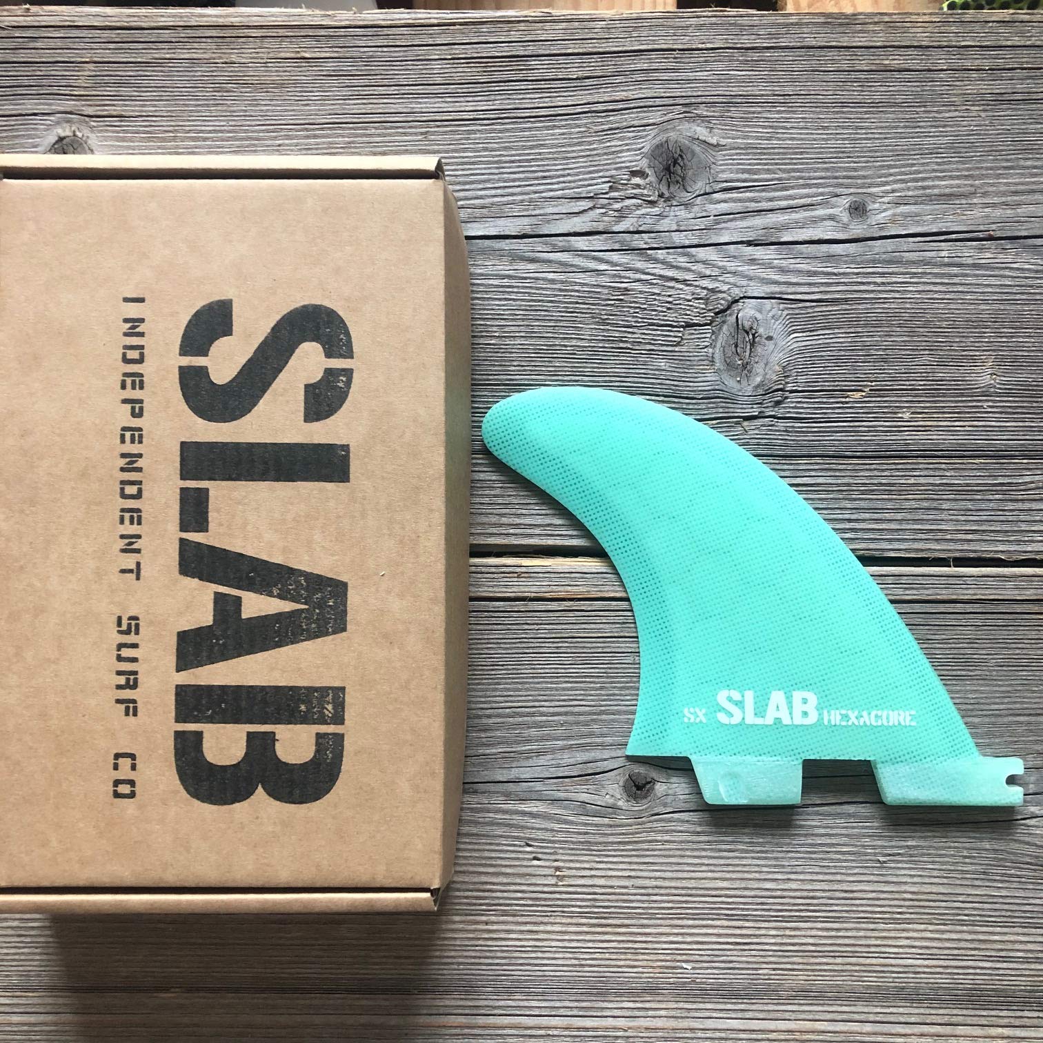 Slab-Surf Fins Thruster hexacore Water Green 2 tabs Clic