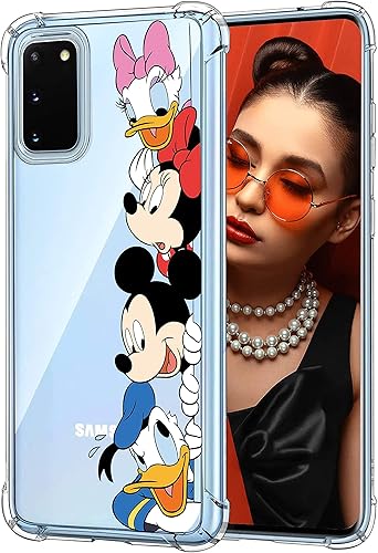STSNano Funda de TPU Dishini Family para Samsung Galaxy S20 transparente diseño de dibujos animados suave lindo divertido ultrafino Kawaii niños