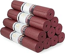 Sunshine Yoga Voyage Yoga Mat, 10 Pack, 72" x 24" Professional Studio and Gym Bulk Yoga Mats, 5mm Thick, Durable, Anti-Tear, Non Slip Fitness and Exercise Mats