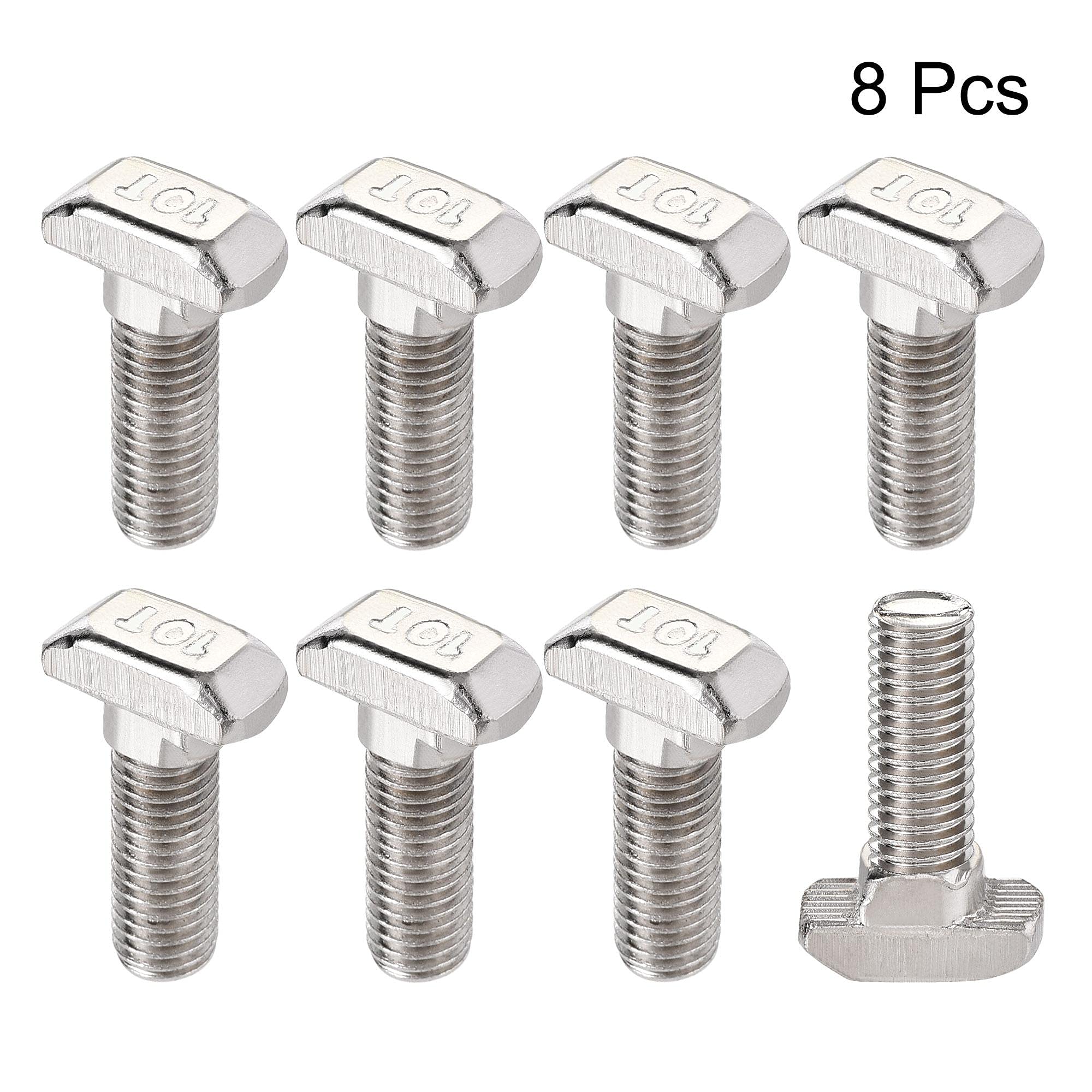 Uxcell M8x30mm T-Slot Drop-in Stud Sliding Bolt Screw Carbon Steel For 40 Series Aluminum Profile 10pcs - View #6
