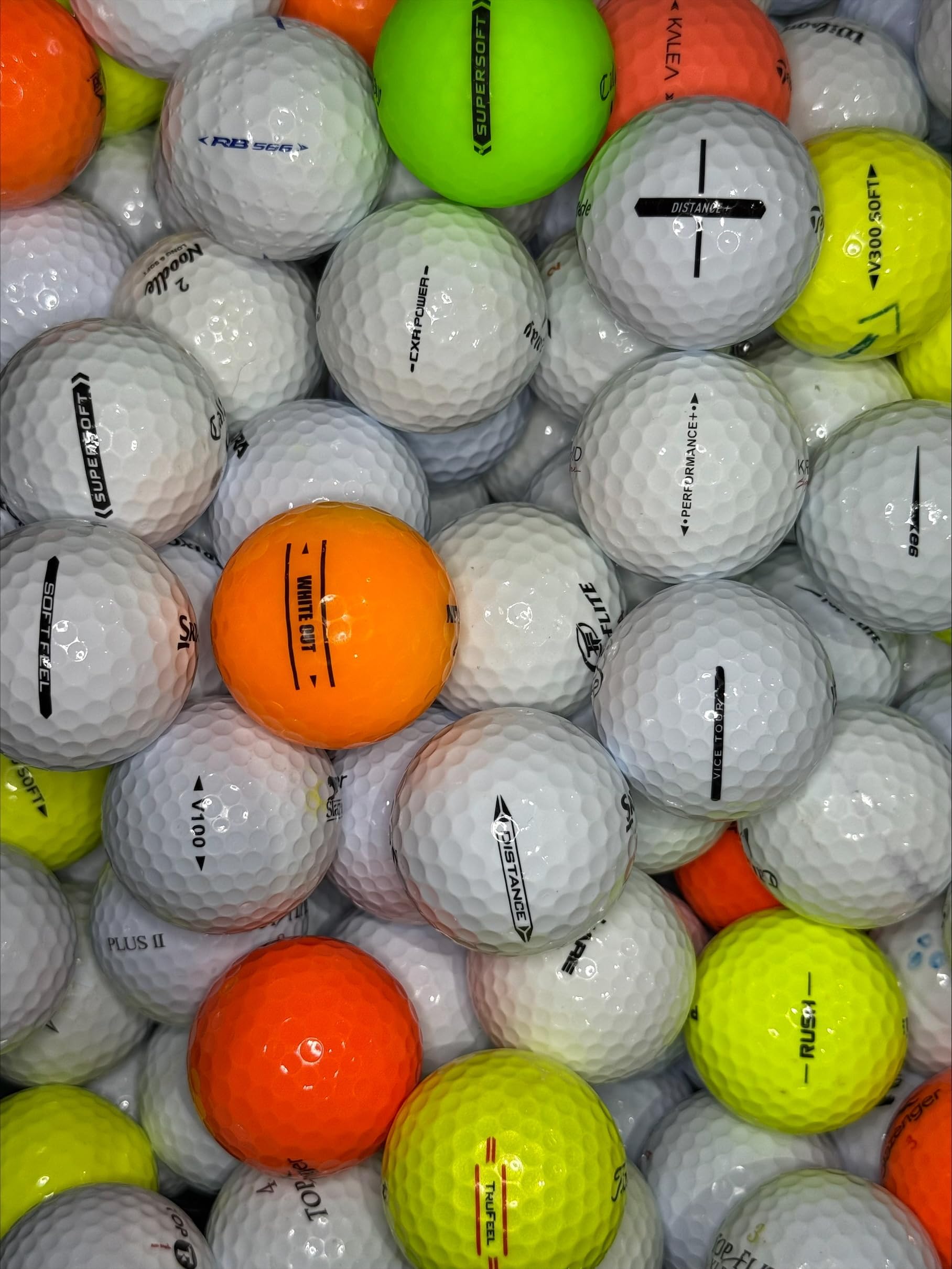 Iron Lake Balls Used For Callaway Titleist TaylorMade Slazenger Pinnacle etc | B Grade | Mixed Brand | Premium & Budget |12, 24, 36, 48, 72, 100 Pack Balls (100 Balls) Used Not New