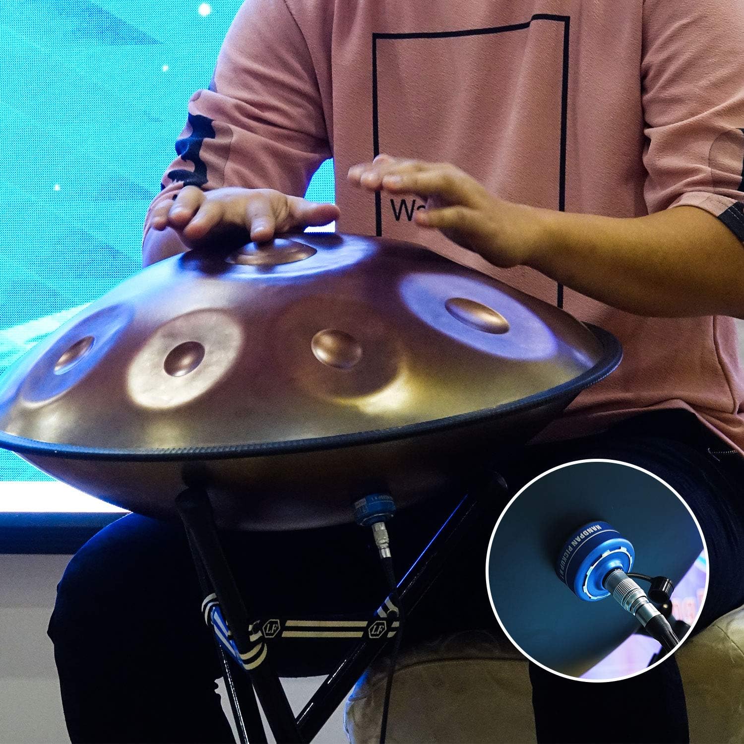 handpan Pickup，H1 Hand drum Pickup ， Steel Drums Pickup，contact magnetic pickup with carry bag