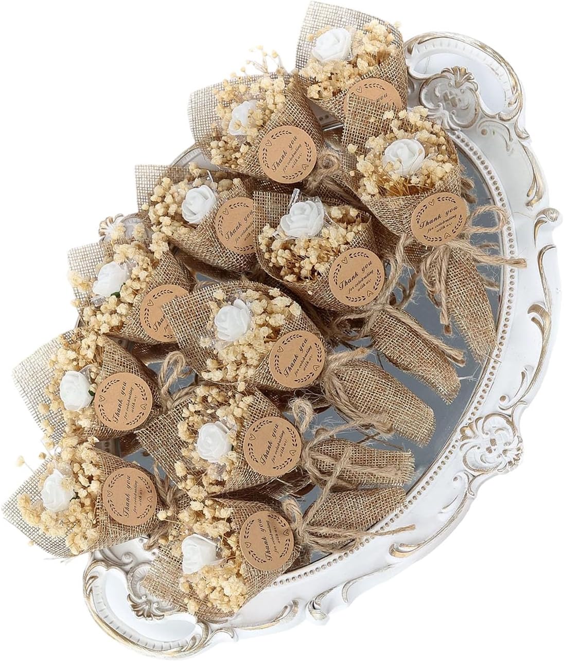 10 Pieces Natural Preserved Flower Bunches Decorative Collection Great for Table Centerpieces Party Decoration