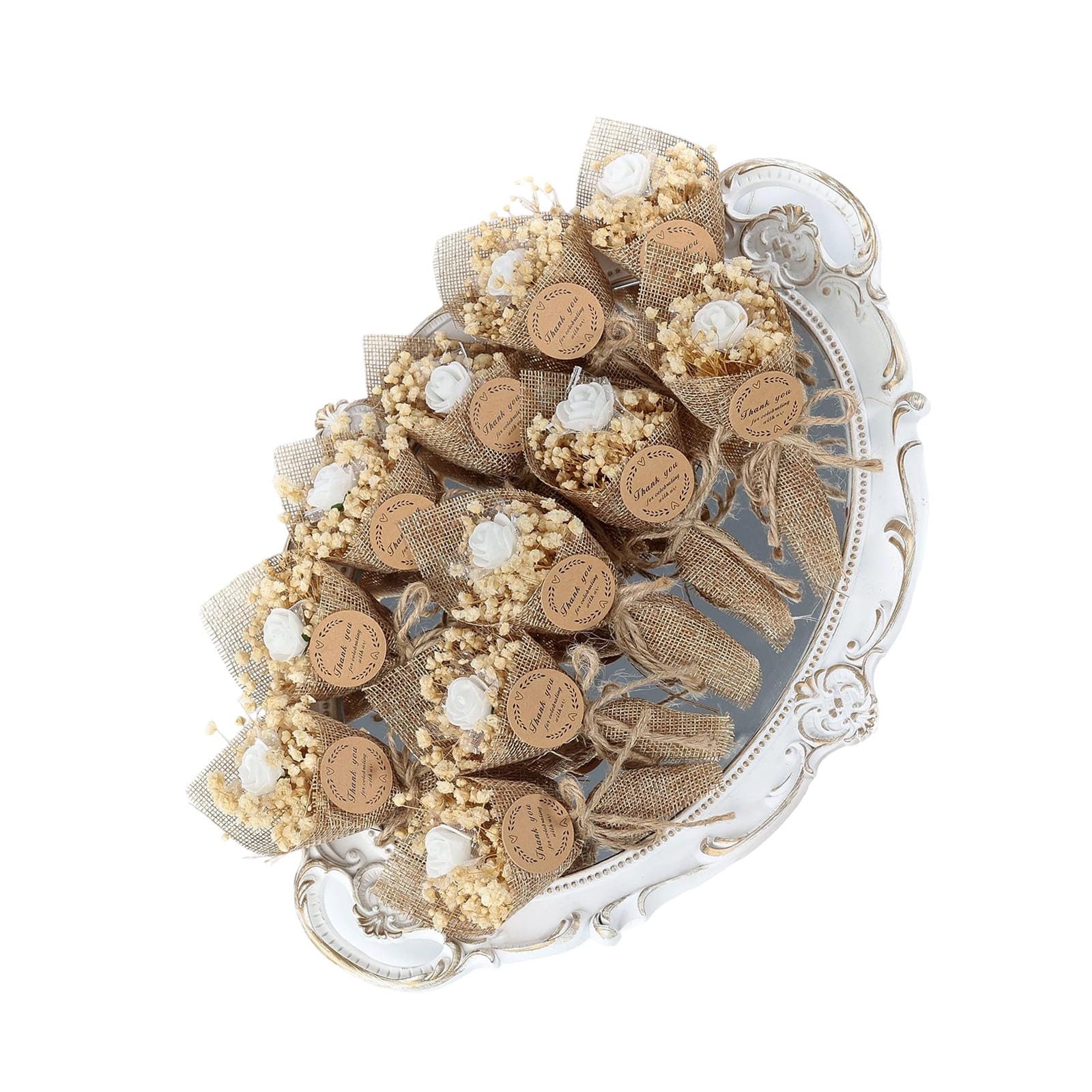 10 Pieces Natural Preserved Flower Bunches Decorative Dried Bouquet