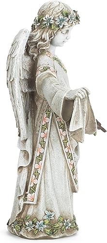 Miniatura 4 de Roman Josephs Studio - Vestido inspirador para niña con estampado floral y estatua de jardín de pájaros, 16.5 pulgadas