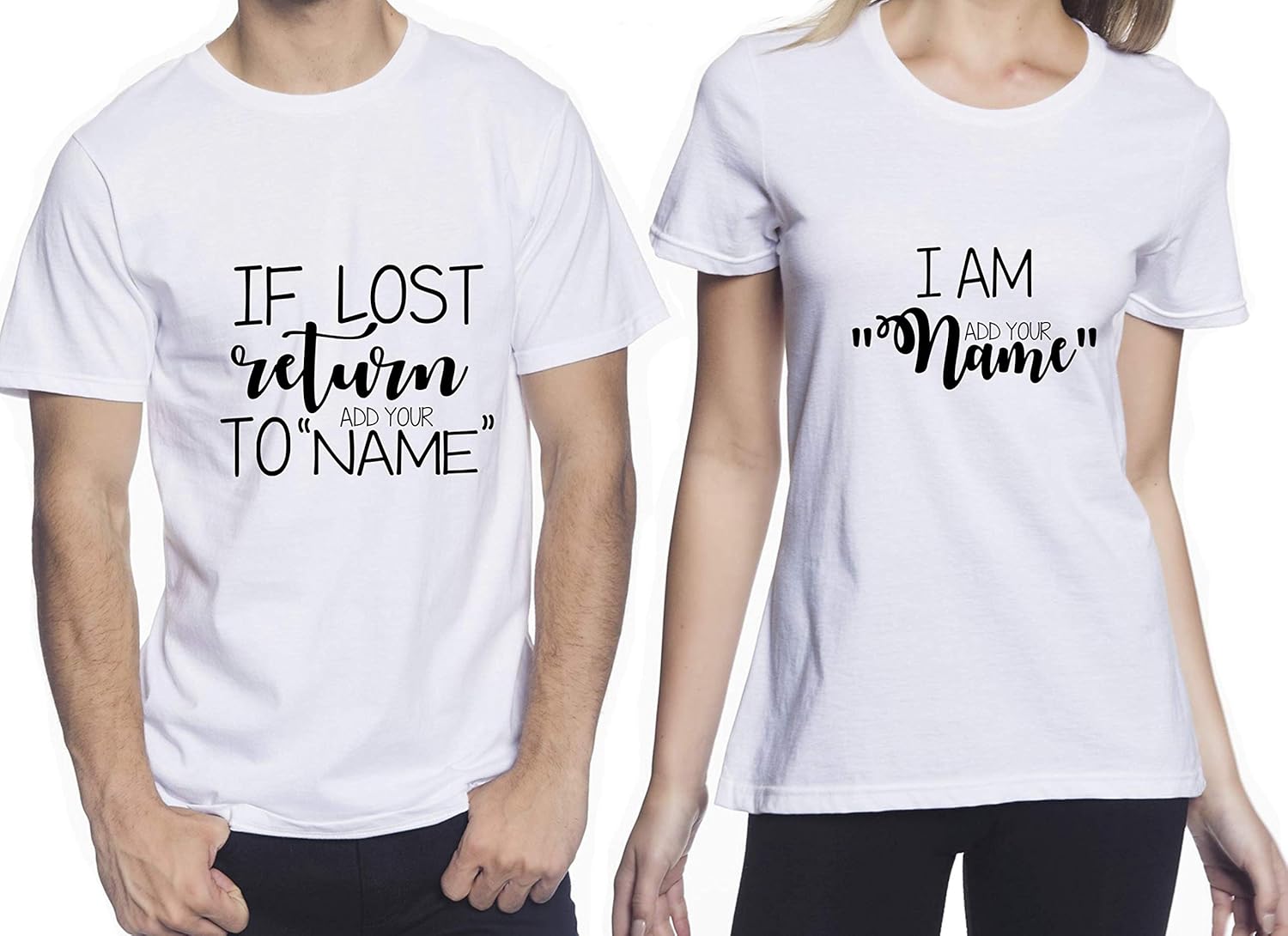 If Lost Please Return to Custom Name Personalized Couple T Shirt - Matching Couples Tee - Honeymoon T-Shirts