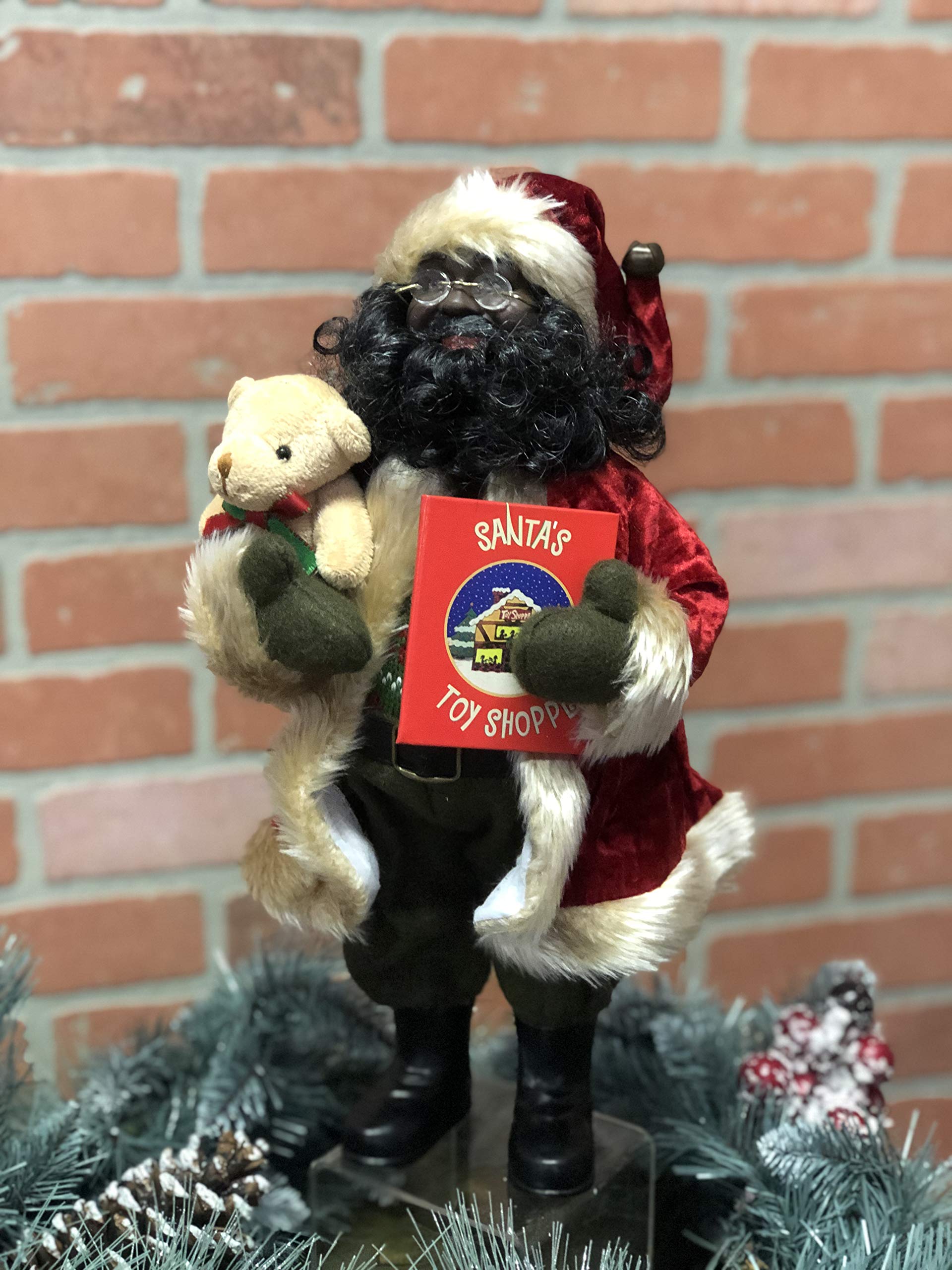 Santa's Workshop 9985 African American Story Time Santa Figurine, 15