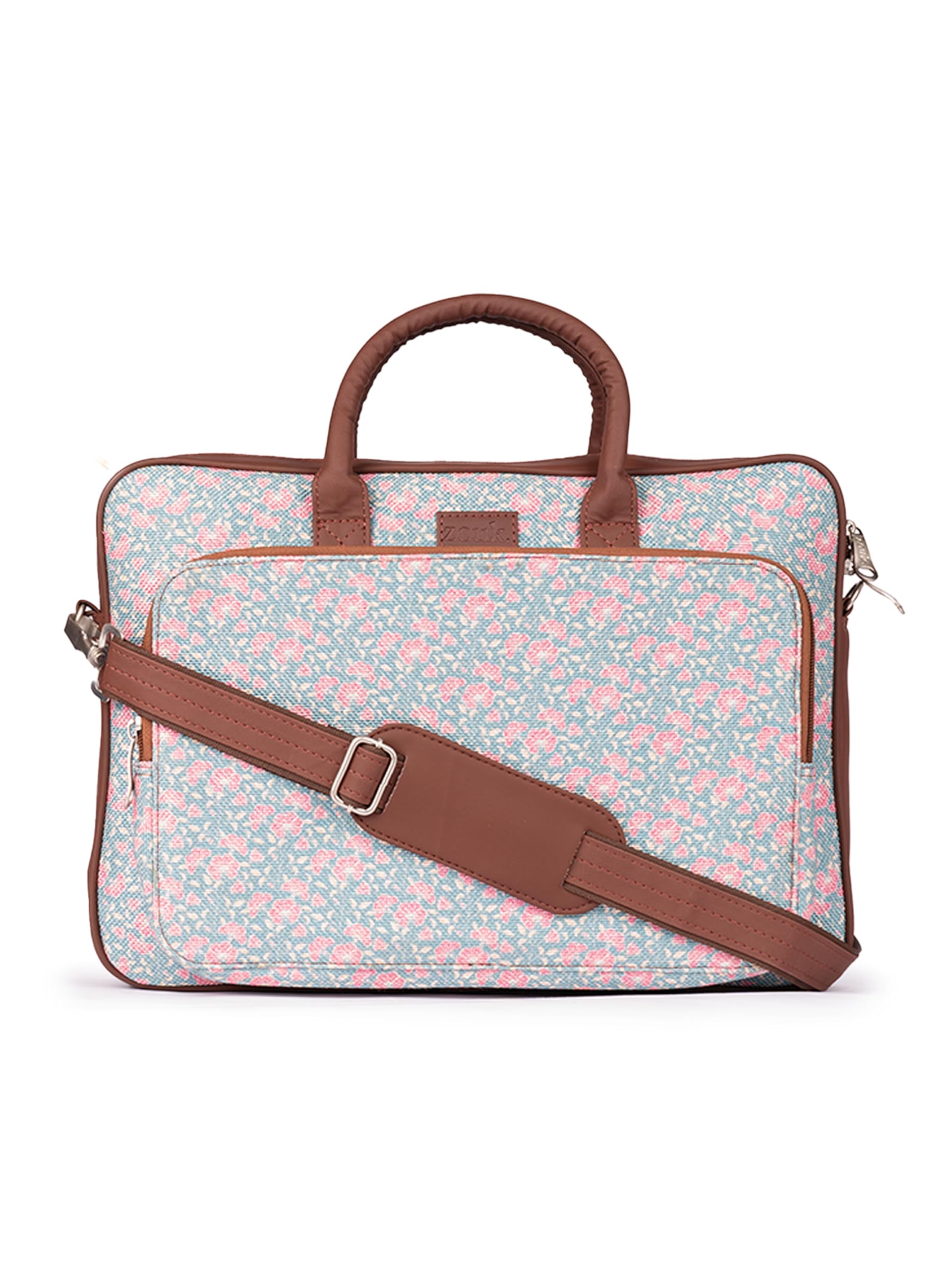 ZOUK Chettinad florals printed Womens Blue laptop messenger bag for work (B0CJXSDV2N) Amazon Price History, Amazon Price Tracker