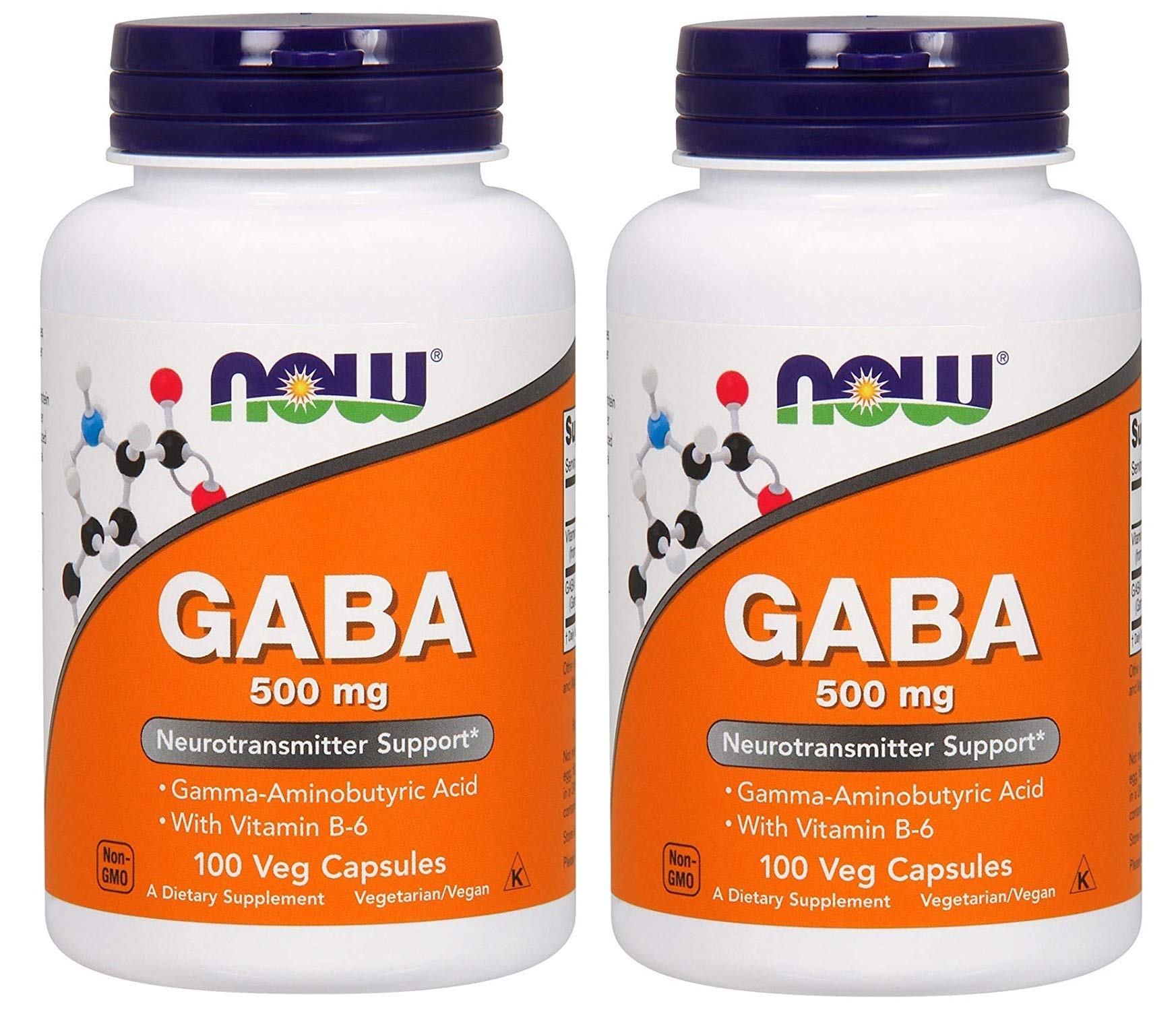 2本セット GABA ガンマアミノ酪酸、500 mg、100粒 ナウフーズ No…