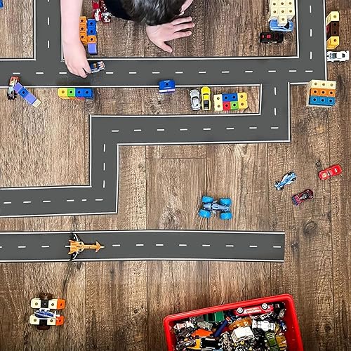 Miniatura 5 de QUCHENG Pegatinas de pared para borde de vehículo, decoración de carretera para niños, calcomanías de dormitorio de niños, guardería, papel tapiz de