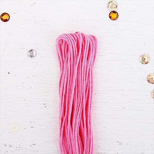 Vista 24 de Threadart - Hilo de bordar de algodón largo egipcio de alta calidad, 12 madejas Morado 6 hilos divisibles de 8.75 yardas cada uno para bordado a