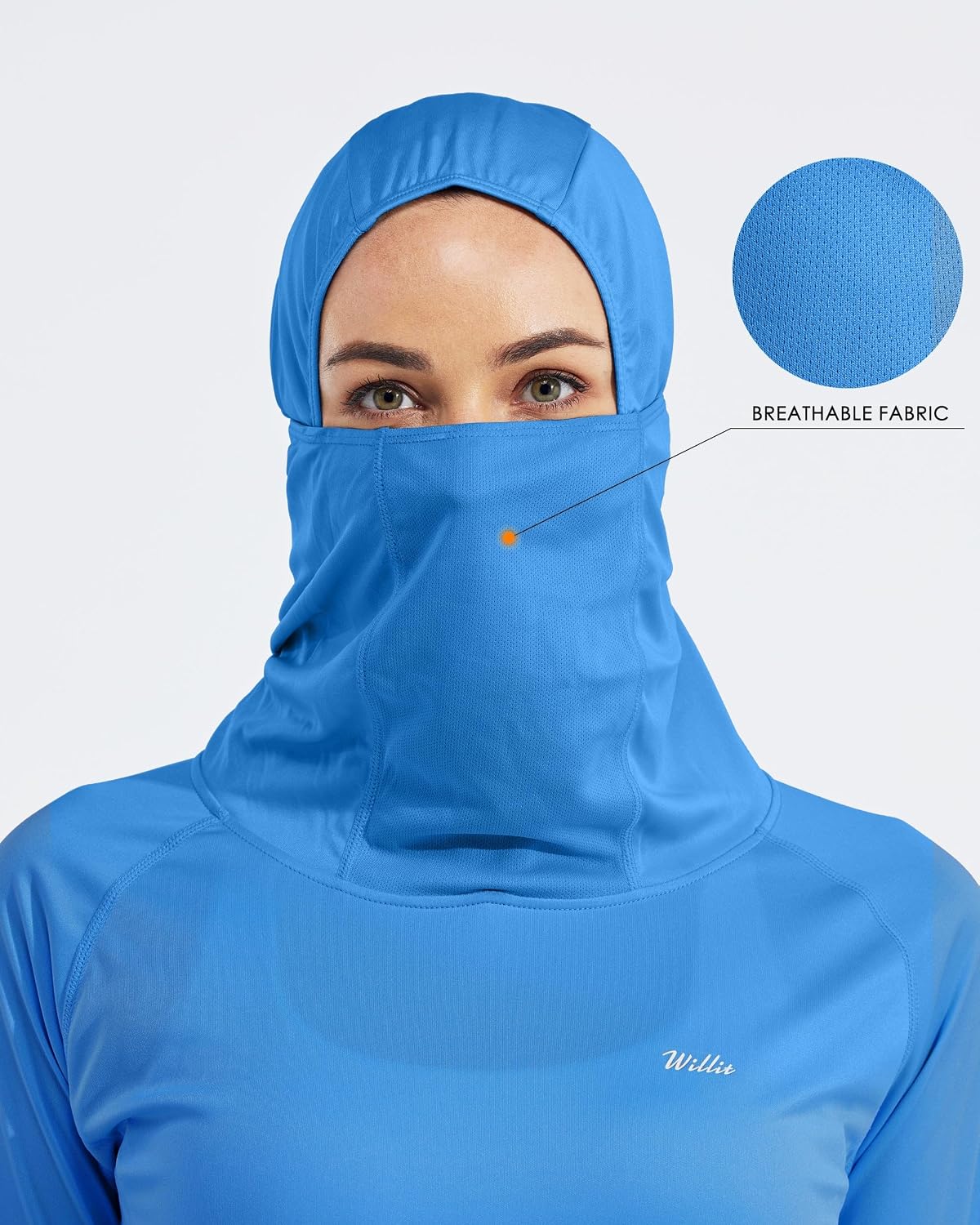 Willit Women's UPF 50+ Sun Hoodie with Face Mask and Pockets