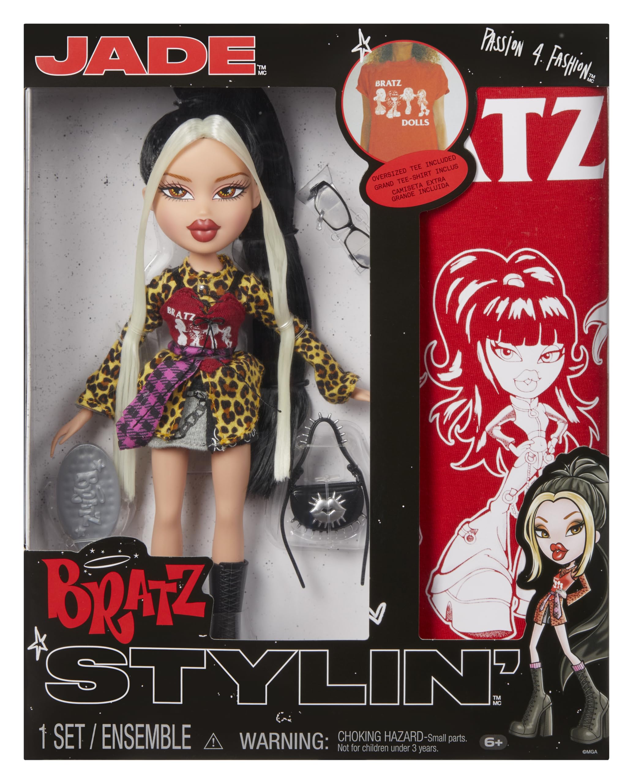 bratz stylin39 jade fashion doll with customizable t-shirt for you and accessories