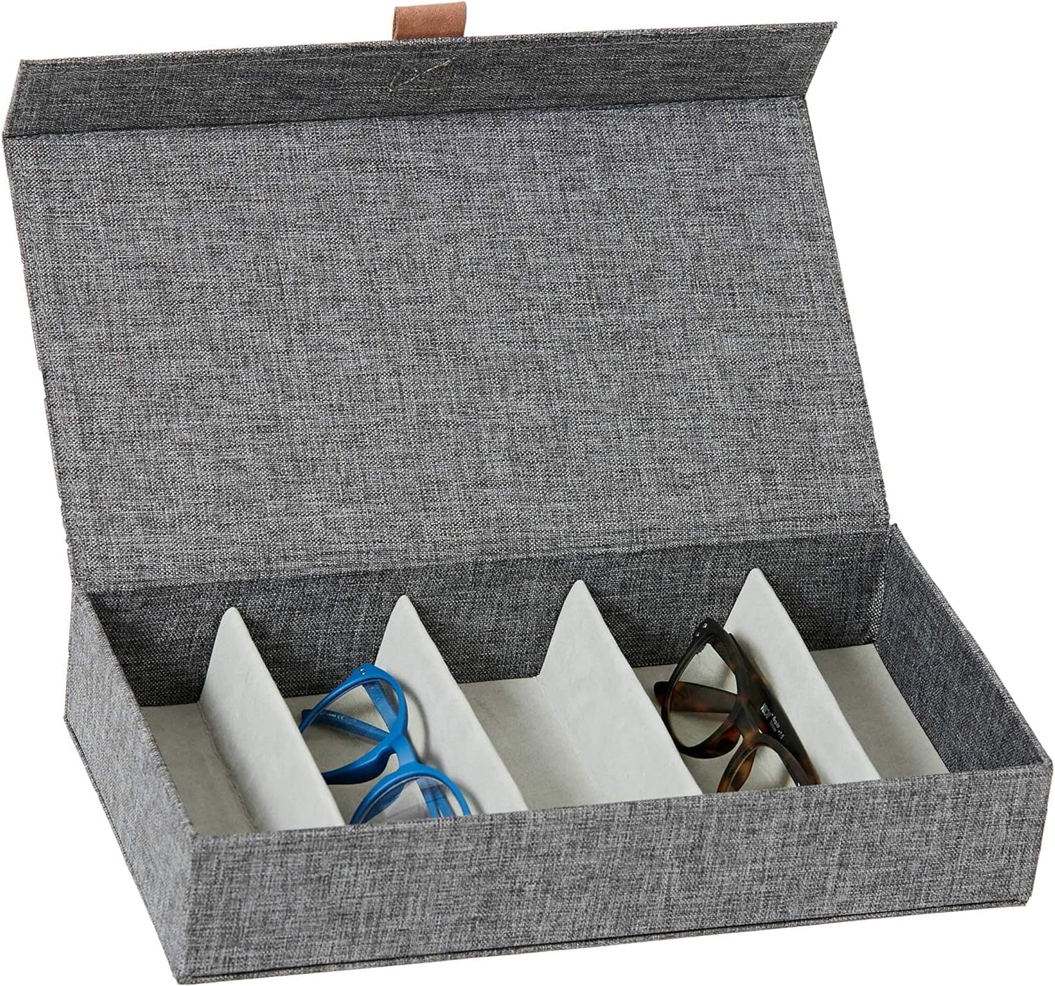 Caja Para 8 Gafas De Lino - Con Terciopelo Y Cierre Magnético (32x25x5.5cm)