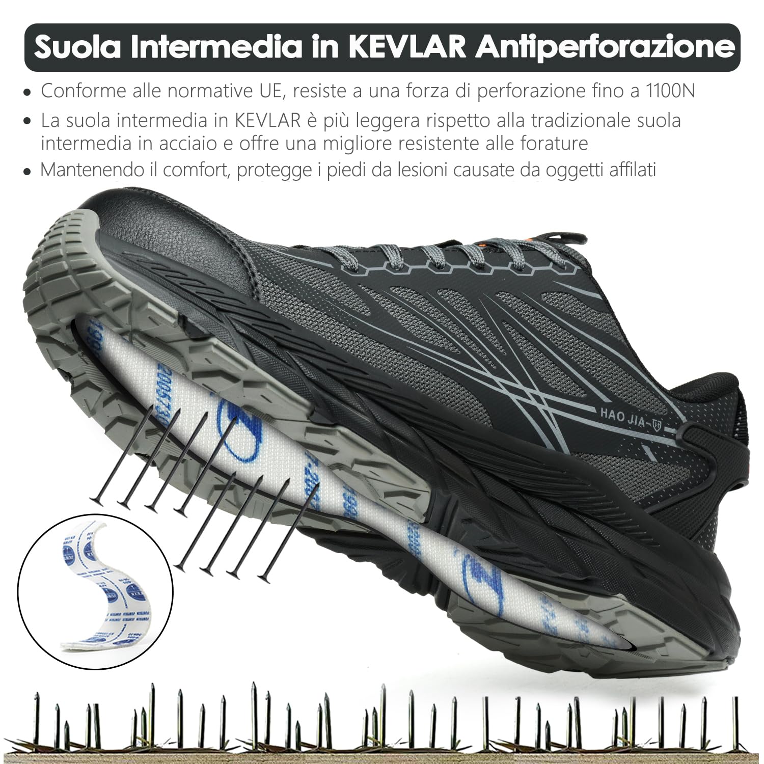 RUGNOR Scarpe Antinfortunistiche Uomo Donna Estive Scarpe Antinfortunistica Leggere Comode Traspirante Scarpe da Lavoro EU 37-46