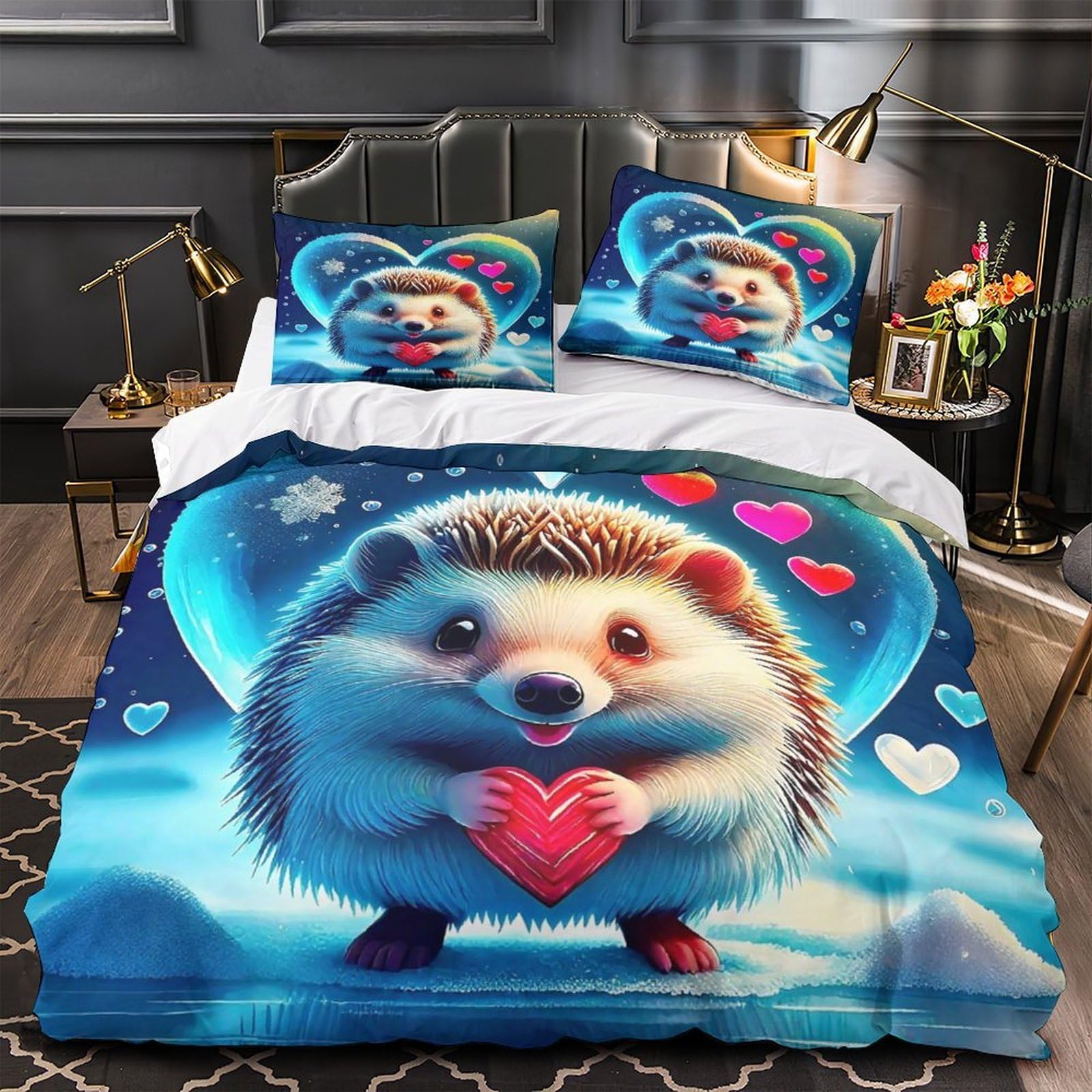 Housse de couette hérisson pour décorer une chambre d'enfant douce et accueillante