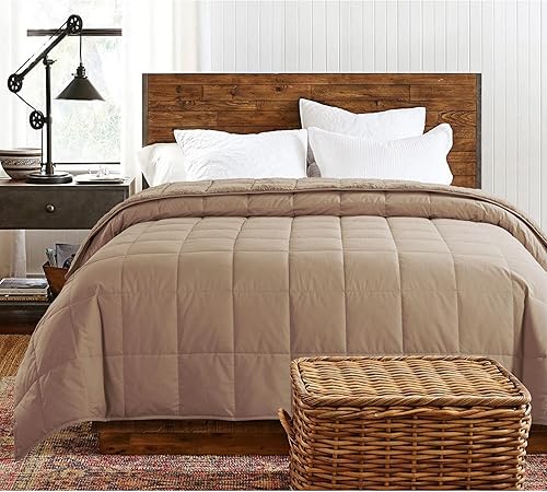 feather & loom Manta reversible de plumón alternativo, microfibra que se invierte en una felpa acogedora, relleno alternativo de plumón