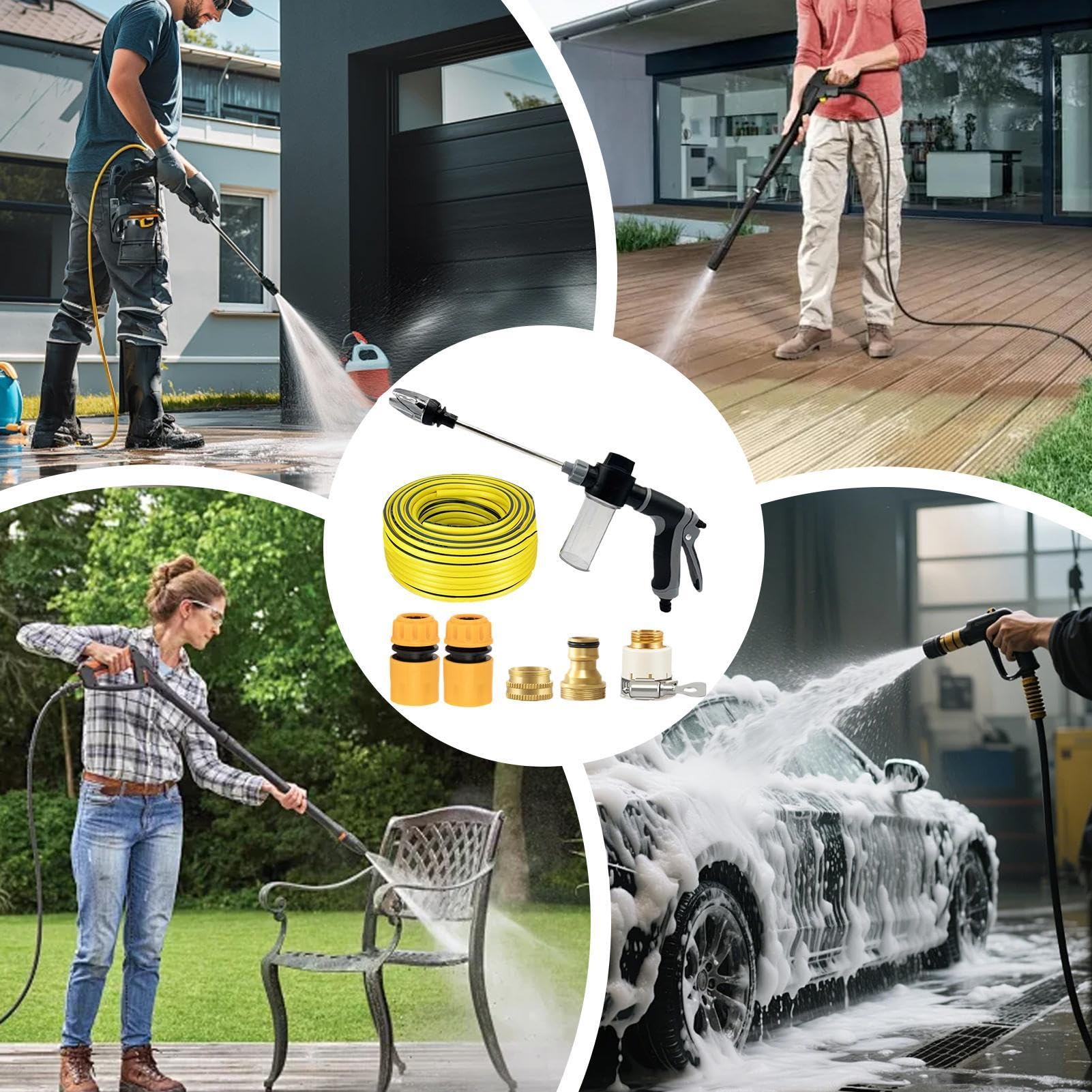Ugello da tubo da giardino a pressione Utensile ad alta pressione | Ugello per Tubo d'Acqua Pulizia Giardino Lavaggio Auto, Pulizia Terrazzo E Professionisti