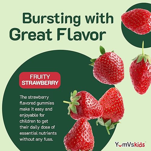 Miniatura 3 de YUM-V's Vitamina D (1000 UI) gelatinas masticables (gomitas) para niños, delicioso sabor a bayas (60 unidades); suplemento dietético diario con