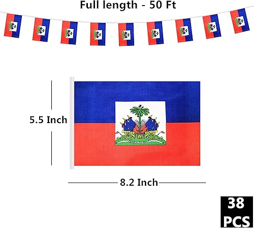 Miniatura 6 de Bandera de Puerto Rico de 100 pies, mini bandera de Puerto Rico pequeña, para Juegos Olímpicos, Copa del Mundo, fiestas, tiendas y bares, decoración