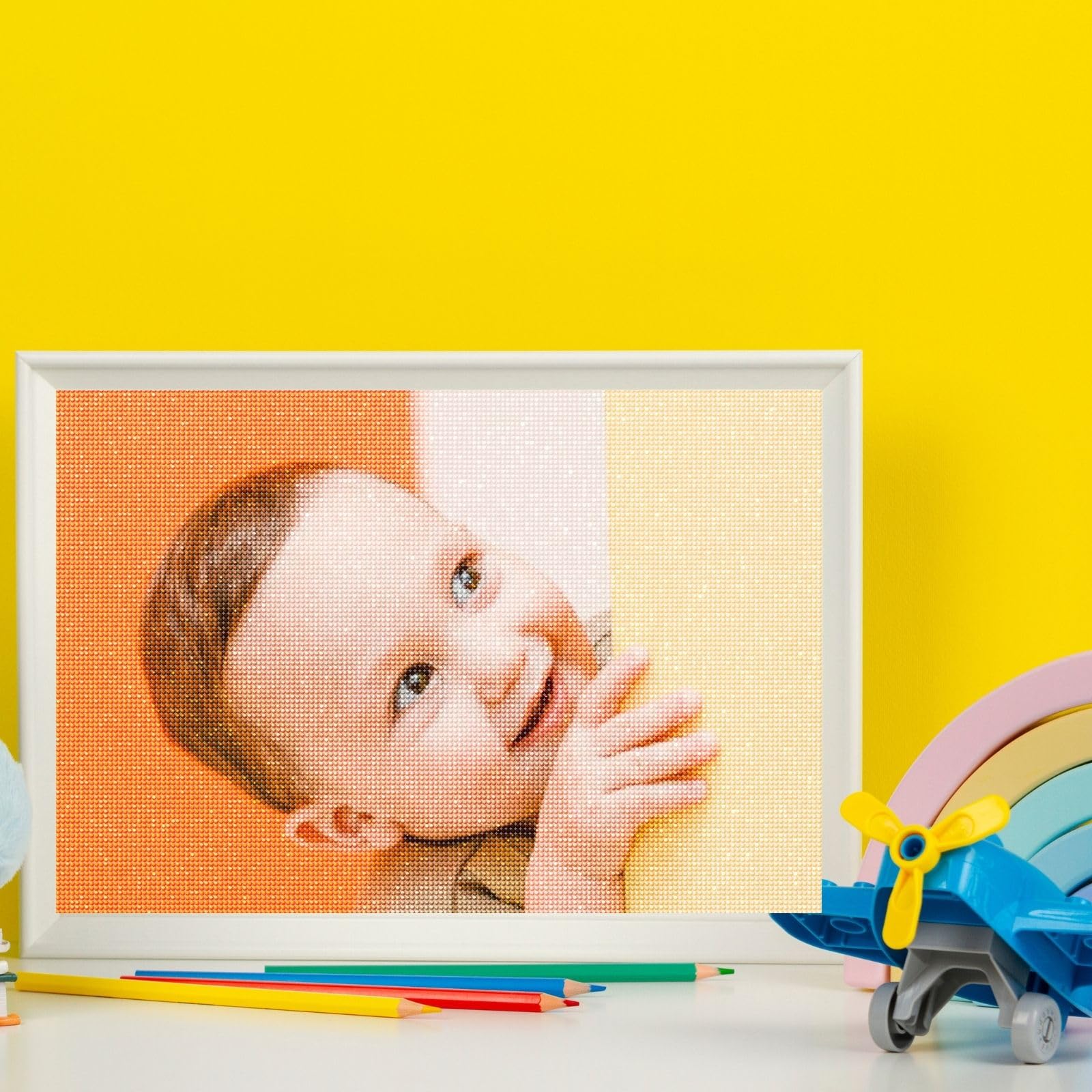 Dr Custom Kits de Pintura con Diamantes Personalizados, Cuadros con Fotos y Dibujos de Diamantes, Regalos para Niños y Adultos