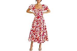 Women's Summer Floral Puffy Dress
