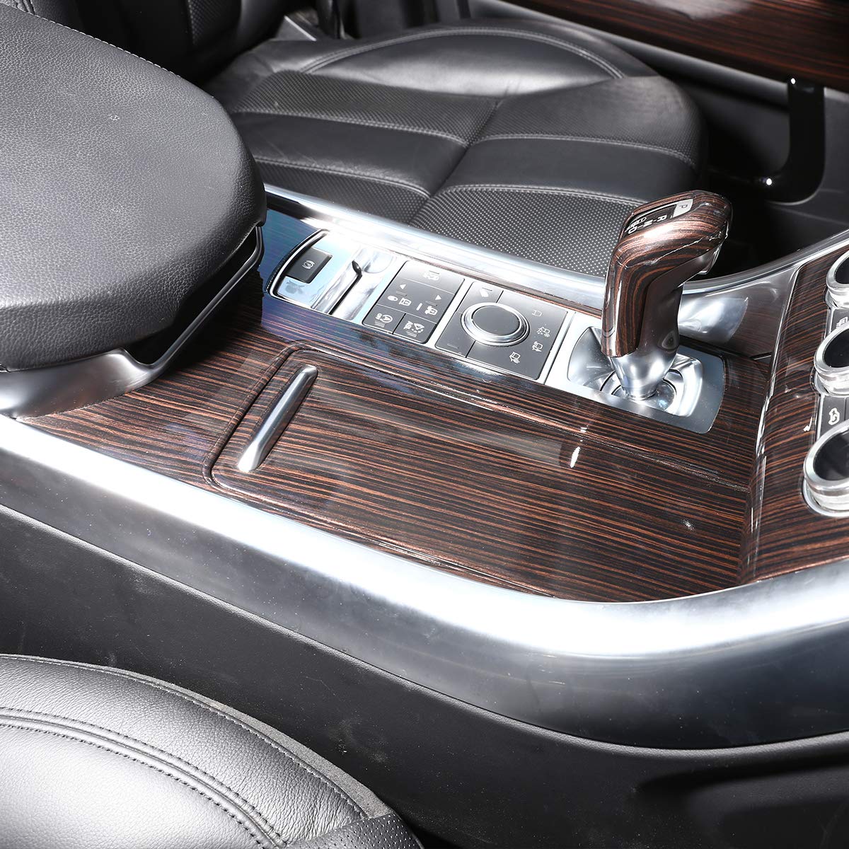 ABS Red Ash Wood Osłona konsoli środkowej 3 szt. do LR RangeRover Sport 2014-2018 Lewy ręczny kierowca Akcesoria samochodowe