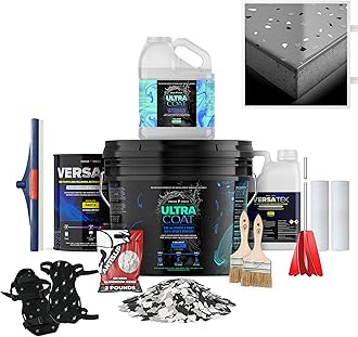 Epoxy Floor Kit for Concrete - USA Made - 2X Thicker, Industrial Grade, Residential & Commercial. 300-400 sq ft or 600 sq ft Kits. Many Styles (Medium Gray with Domino Flake, 300-400 ft²)